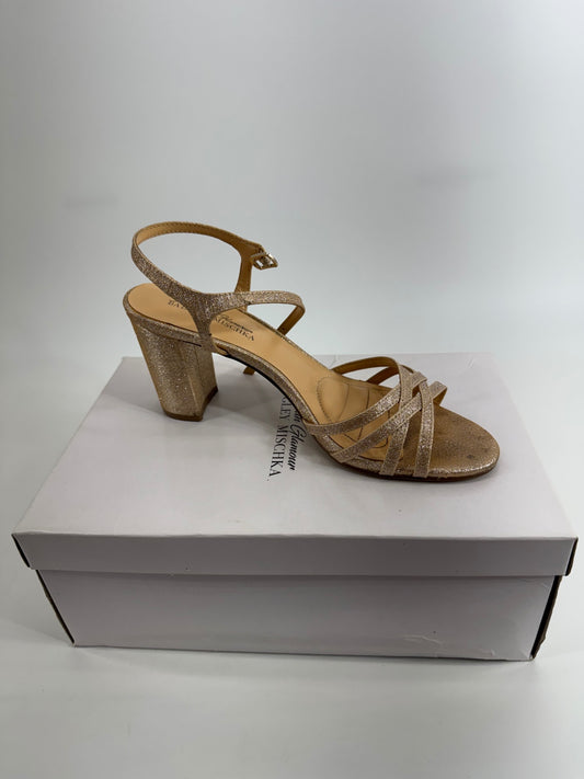 Badgley Mischka Light Gold Sparkle Heels
