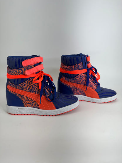 PUMA Sky Wedge Reptile Sneakers Blue/Orange
