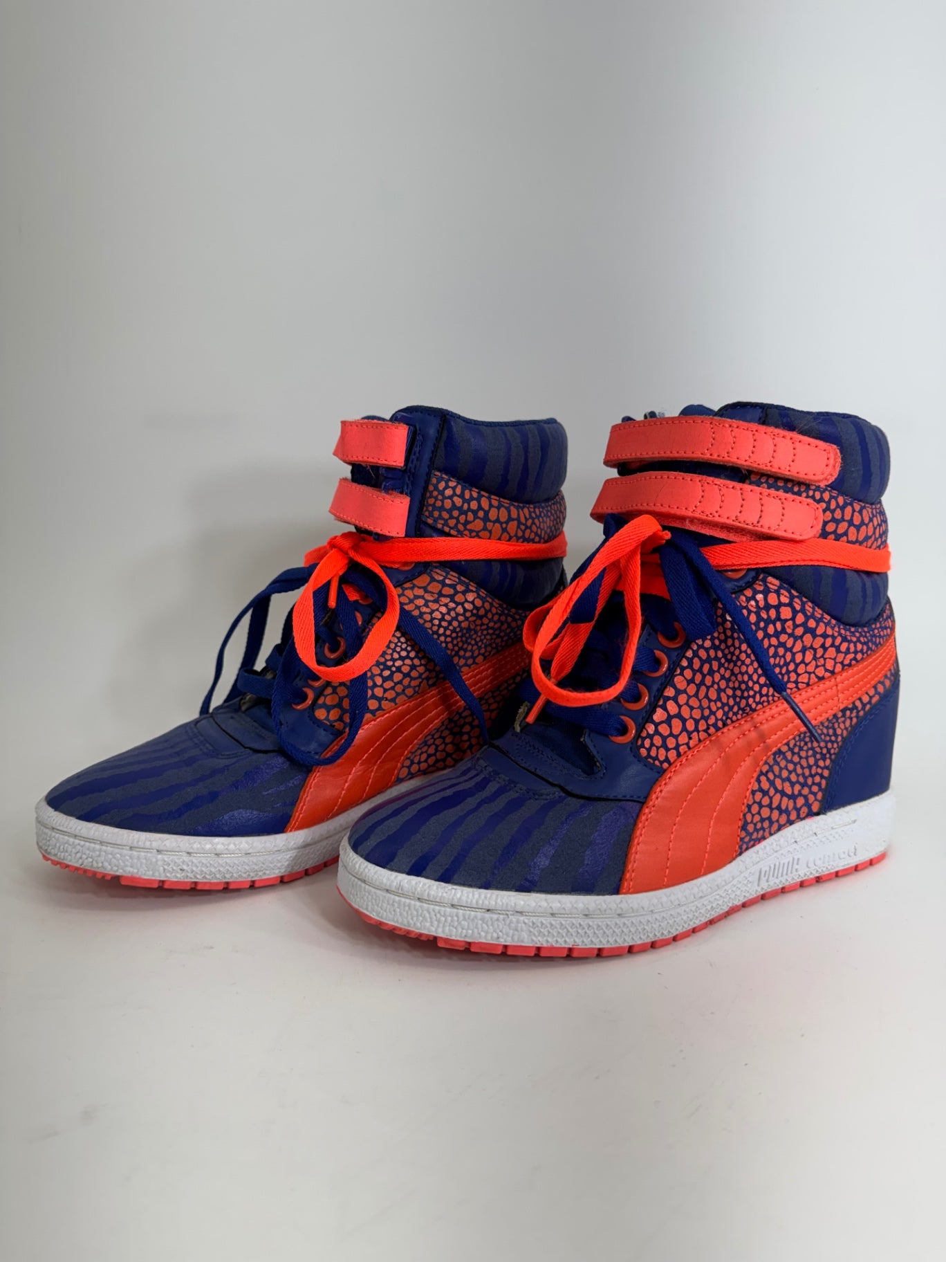 PUMA Sky Wedge Reptile Sneakers Blue/Orange