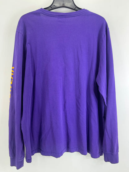 Nike Vintage Sportswear T-Shirt YK2 Purple Rare Print Sz XL 