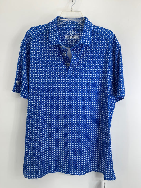 Burlebo Texas Print Polo Large NWT