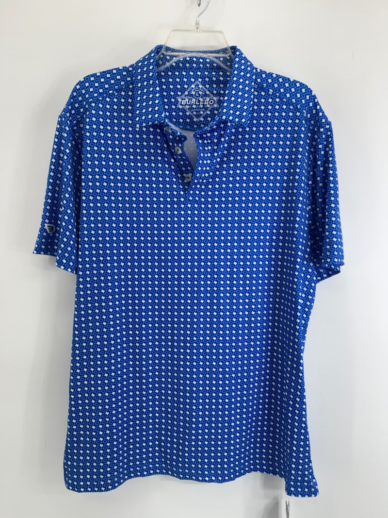 Burlebo Texas Print Polo Large NWT