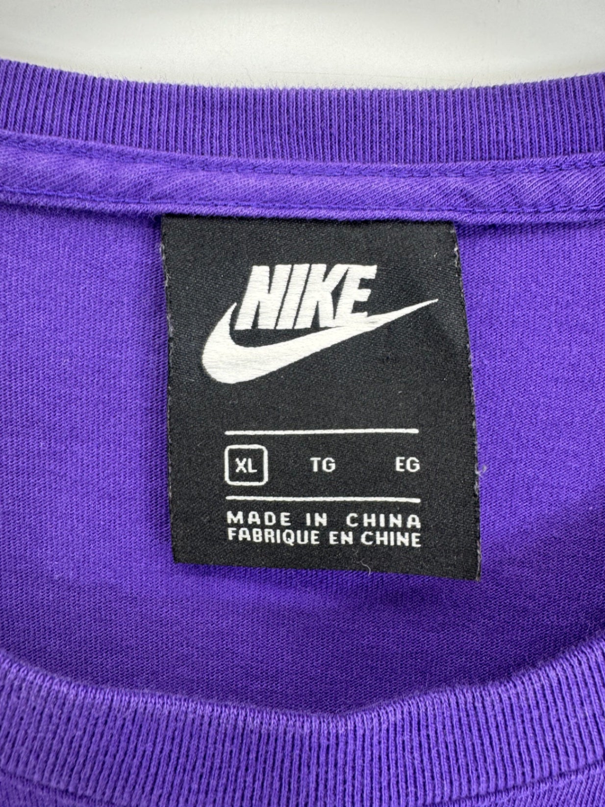Nike Vintage Sportswear T-Shirt YK2 Purple Rare Print Sz XL 