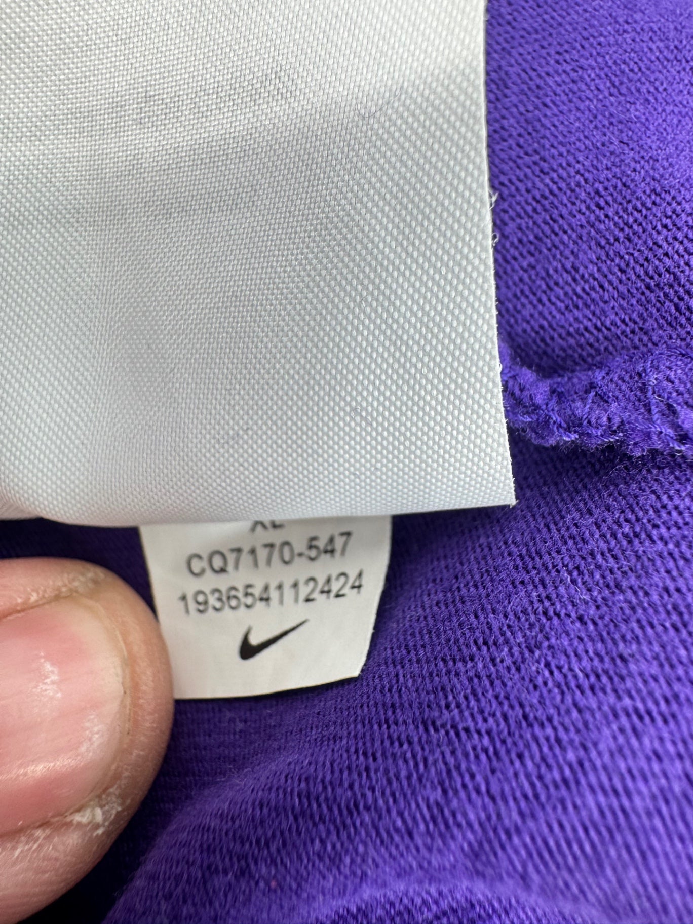 Nike Vintage Sportswear T-Shirt YK2 Purple Rare Print Sz XL 