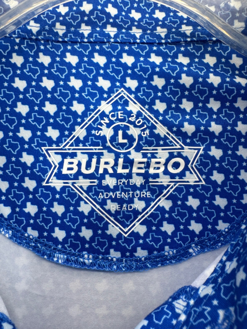 Burlebo Texas Print Polo Large NWT