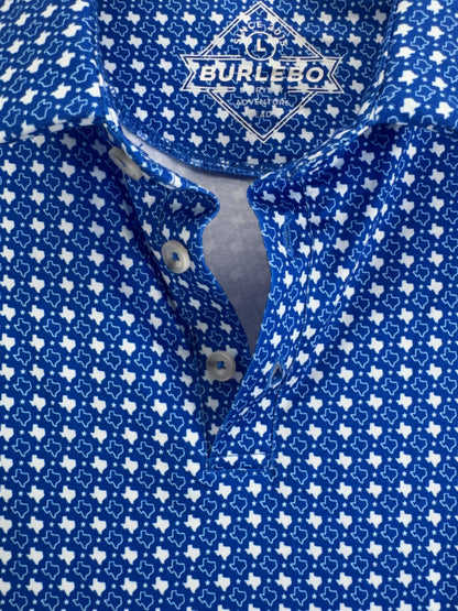 Burlebo Texas Print Polo Large NWT