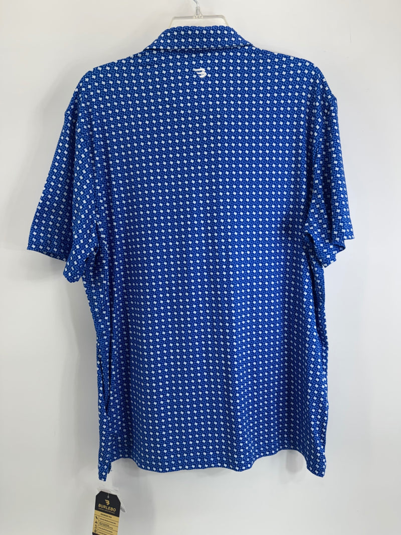 Burlebo Texas Print Polo Large NWT