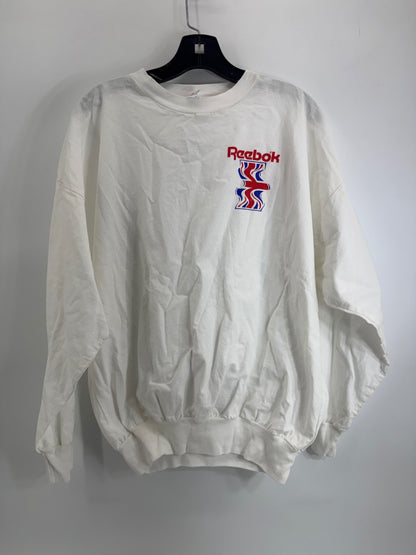 Vintage White Reebok Crewneck Sweatshirt Sz XL