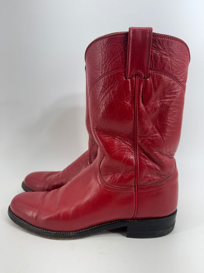Vintage Justin Red Cowboy Boots Women’s Size 7.5