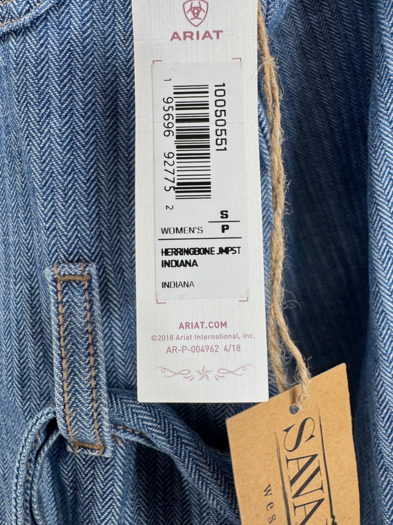 Ariat Savanna Herringbone Jumpsuit Size Small