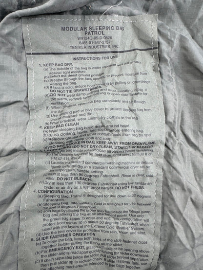 USGI Sleeping Bag Patrol US Military w/ stuff sack