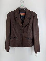 Cripple Creek Embossed Leather Jacket Women's Large L