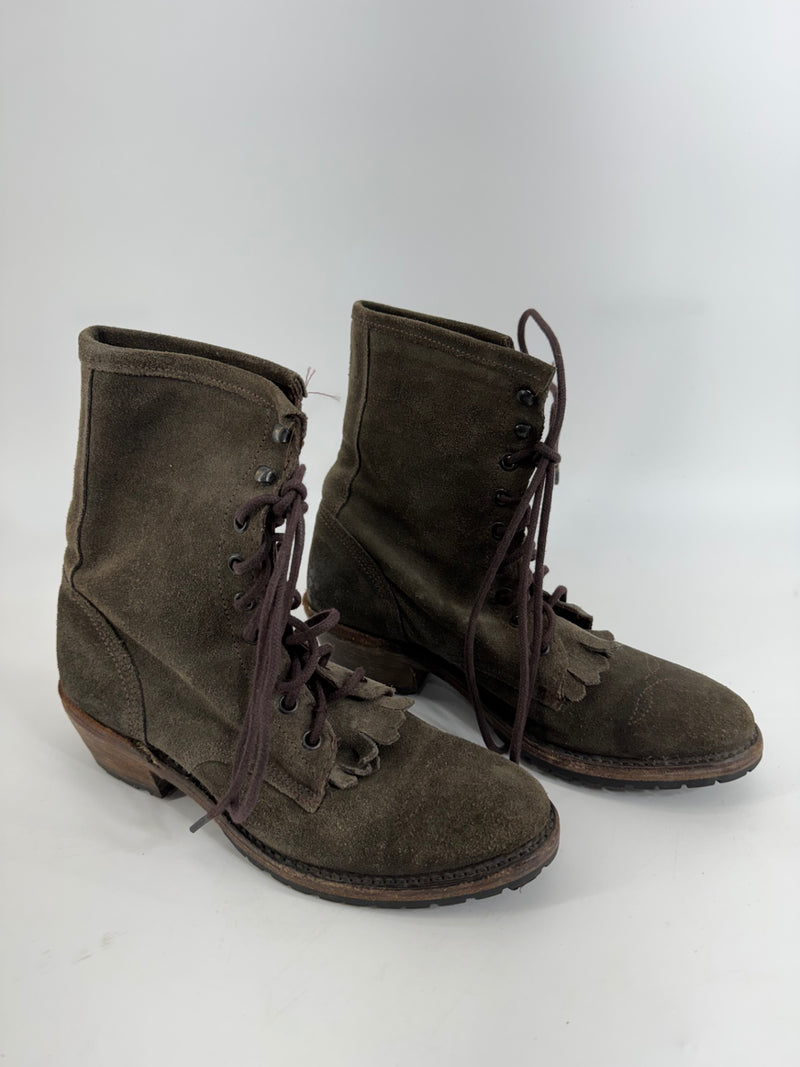 Vintage Shoe Co. Ankle Leather Boots