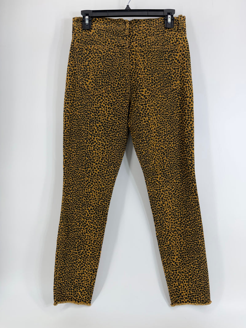 Current Elliott Stiletto Leopard Print Skinny Jeans High Rise NEW Size 27