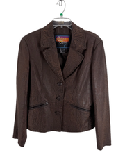Cripple Creek Embossed Leather Jacket Women's Large L