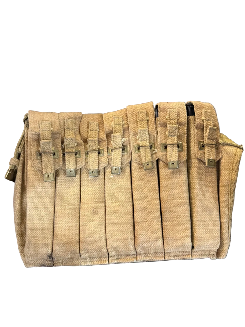 British Canvas STEN mag carrier w/ 7 mags