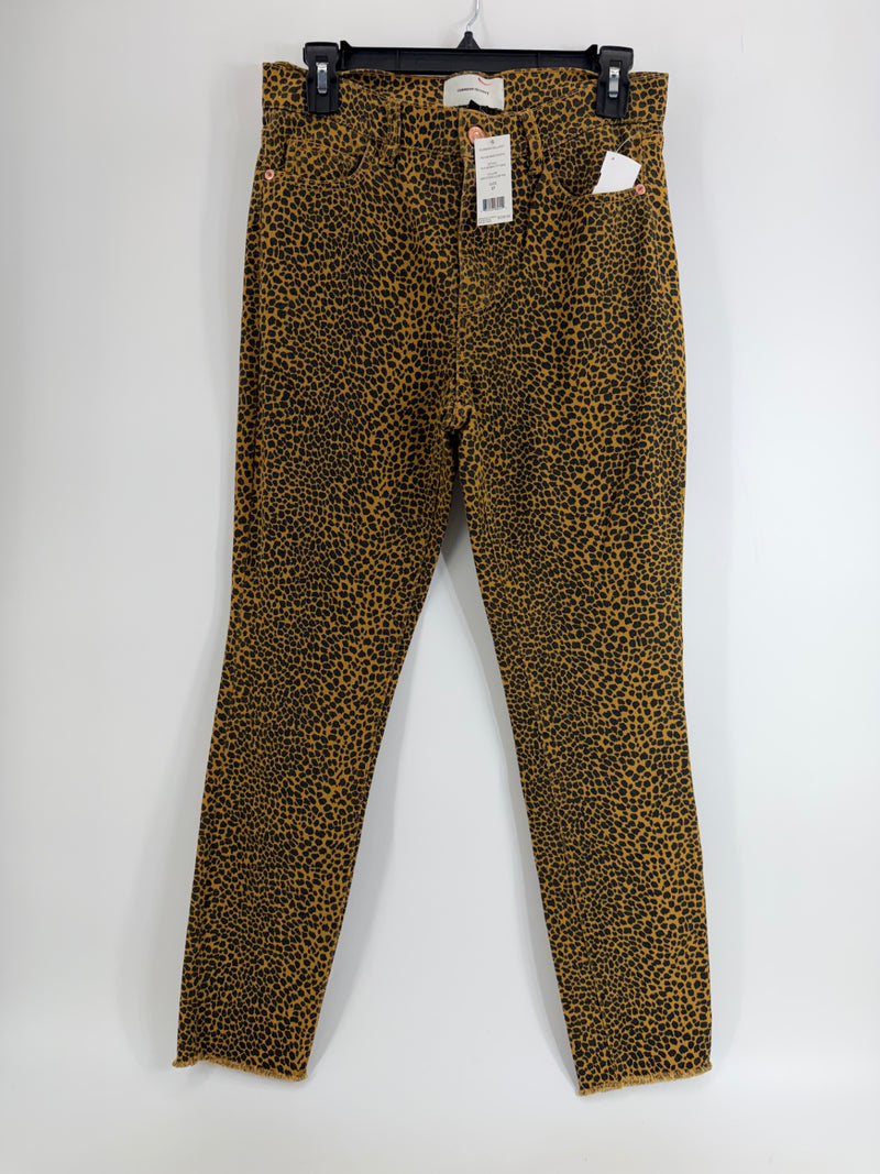 Current Elliott Stiletto Leopard Print Skinny Jeans High Rise NEW Size 27