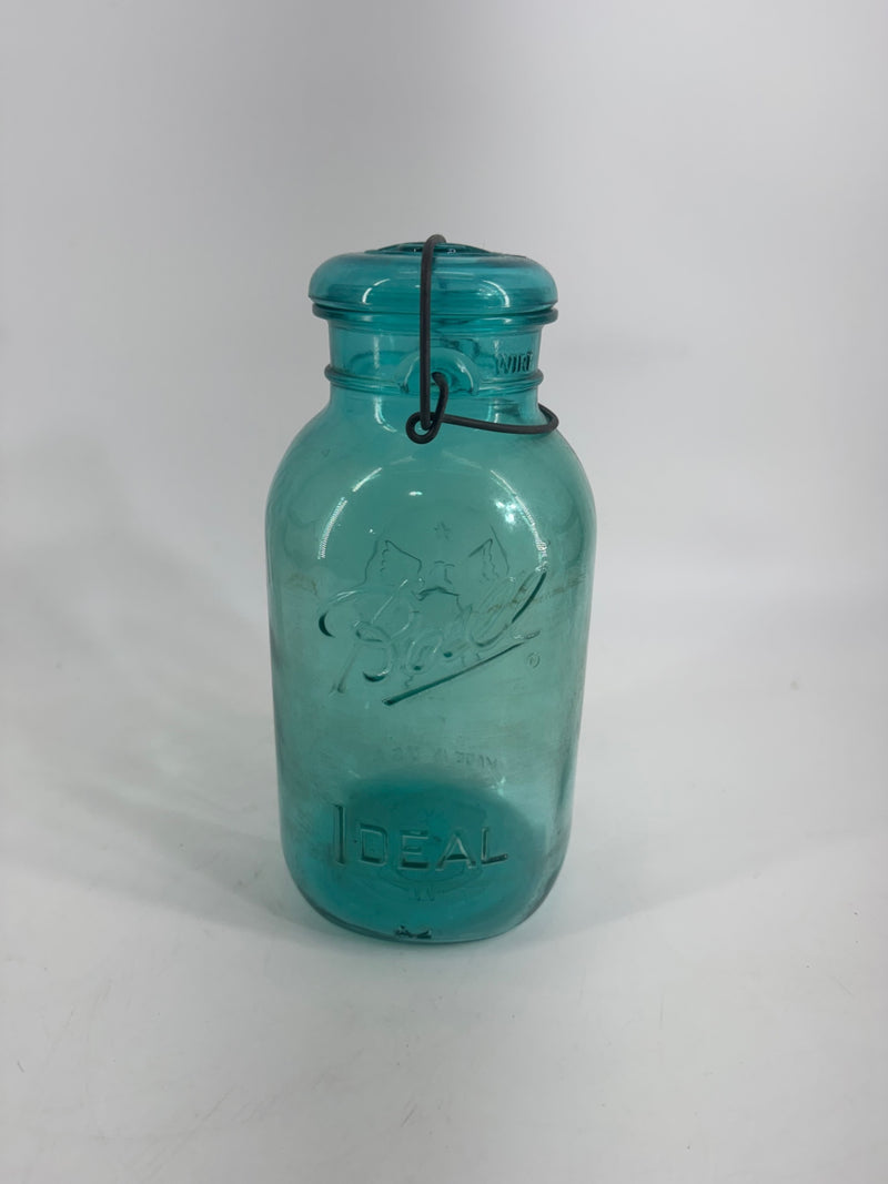 Ball Ideal Blue Glass Jar