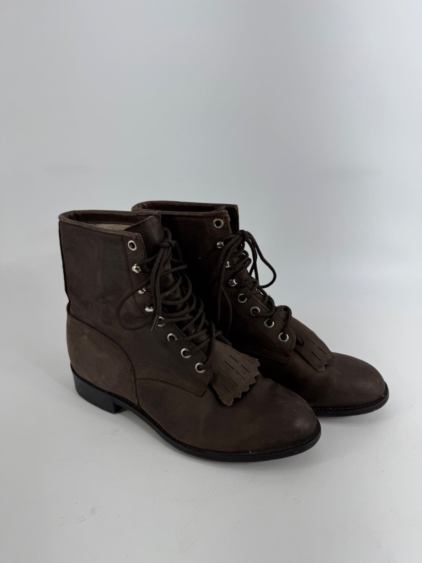 Justin Brown Leather Boots