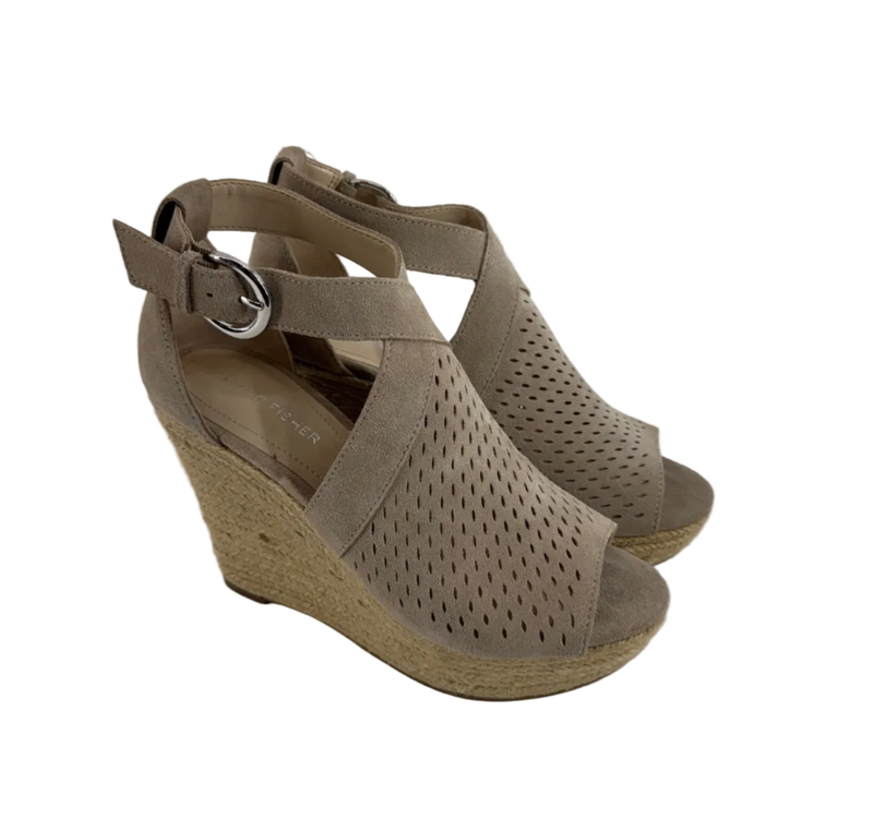 calley  test Marc Fisher Twine High Heel Wedge Sandal Sz 9