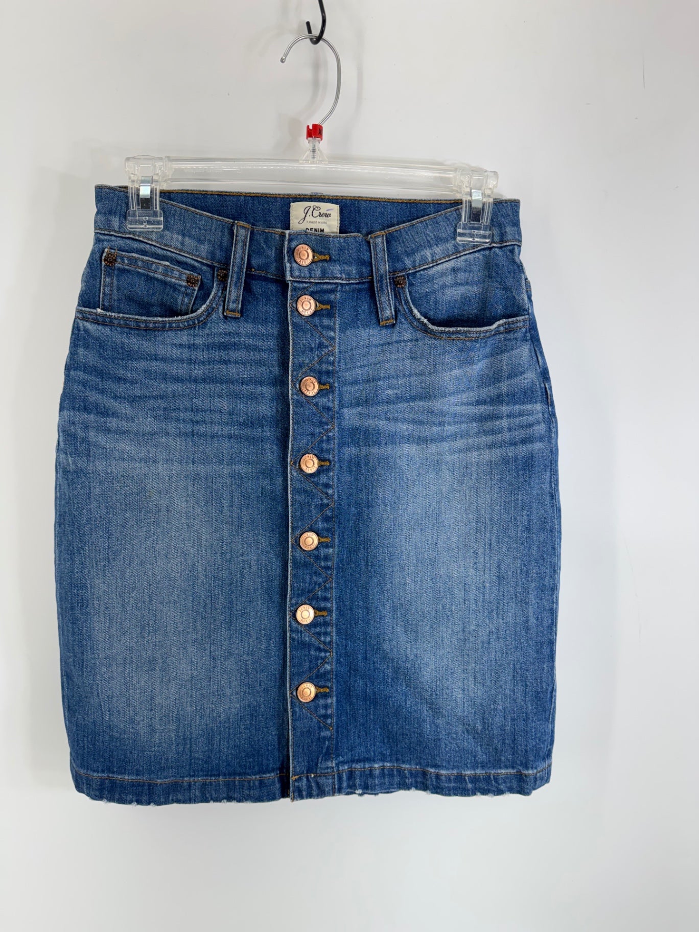 J.Crew Denim Button Up Skirt