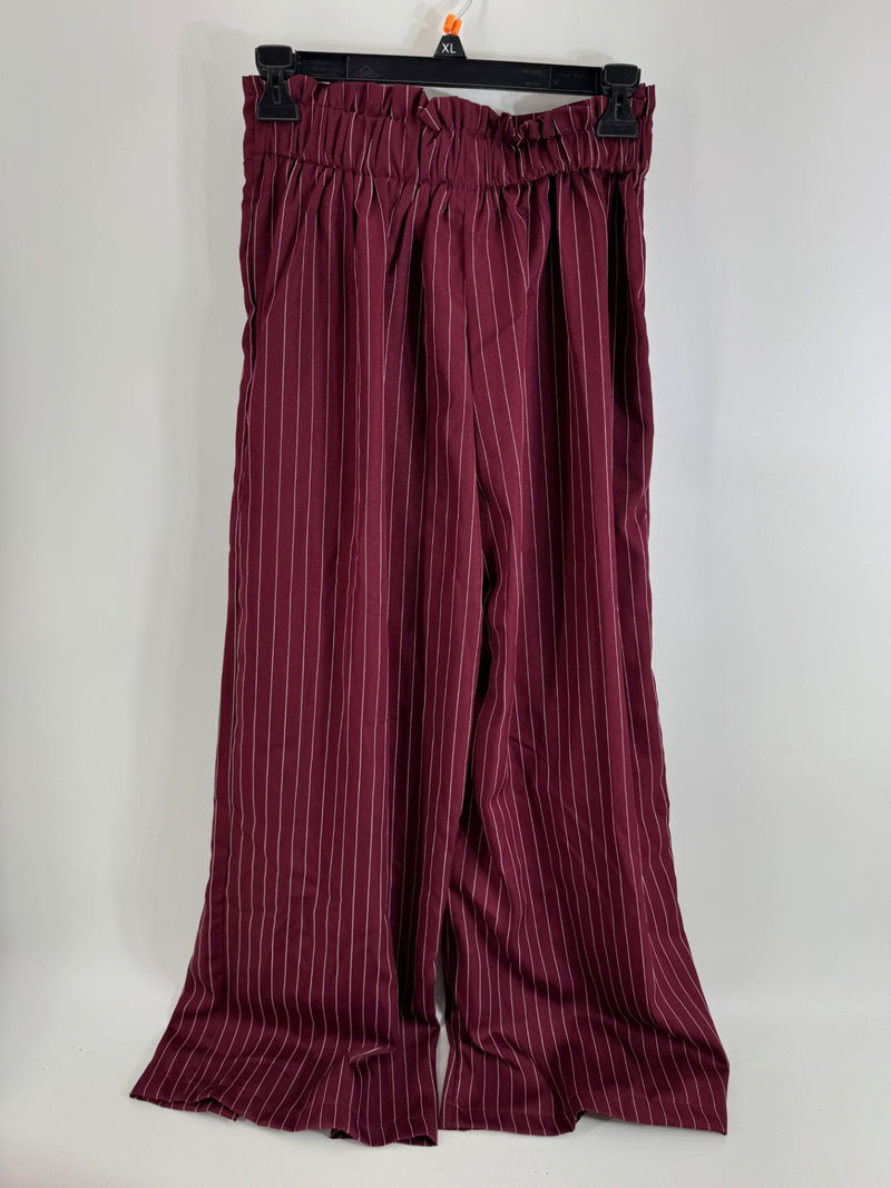 Shein Burgundy Striped Pants