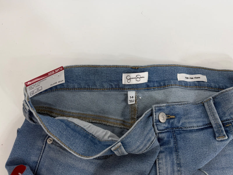 Jessica Simpson Flare Jean Size 14 Light Wash Denim