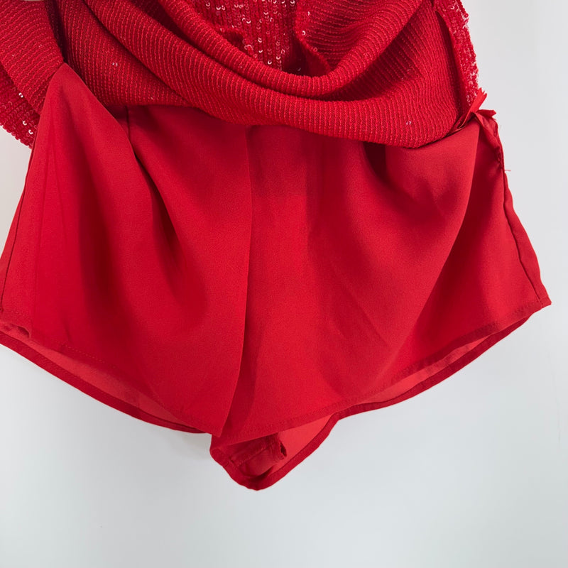 Show Me Your Mumu Red Sequins Skort NWT Size SM