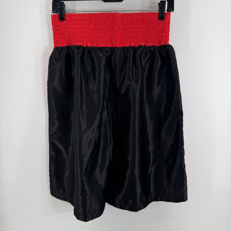 Title Boxing Black/Red Satin Boxing Shorts Size XL