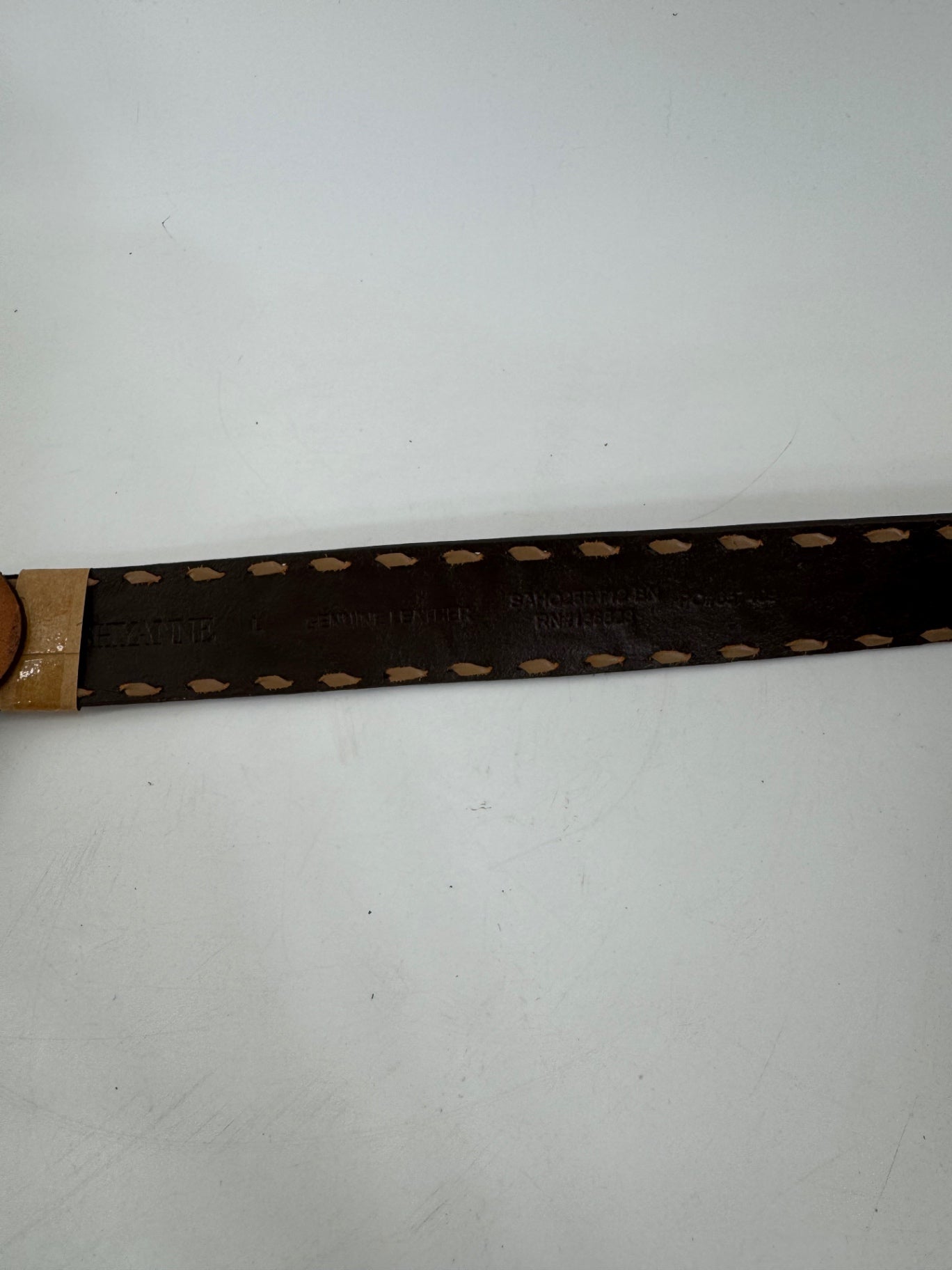 Shyanne Leather Belt w/ Metal Buckle and Stone Sz LG