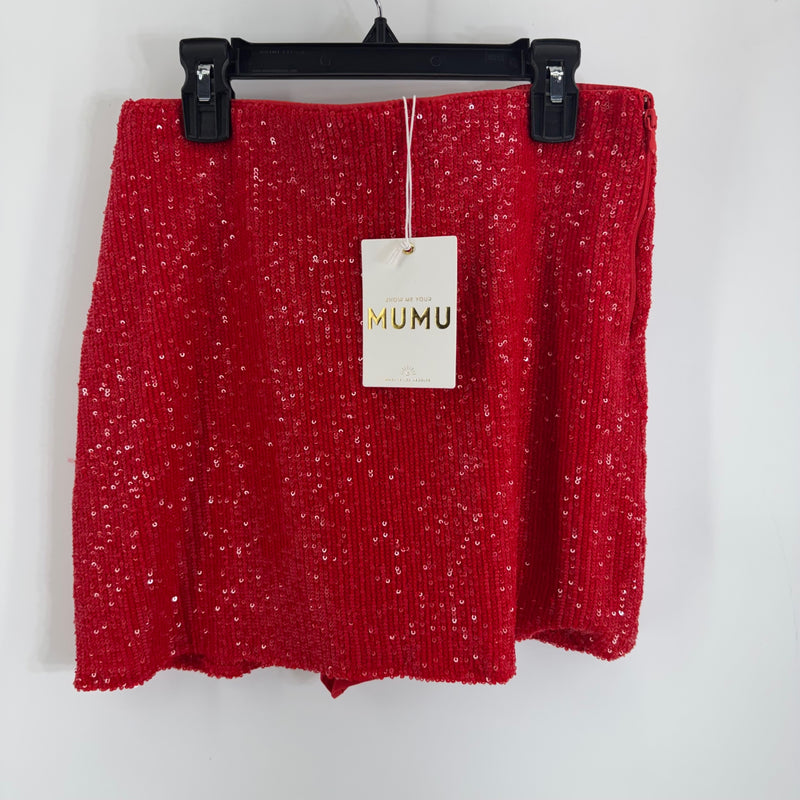 Show Me Your Mumu Red Sequins Skort NWT Size SM