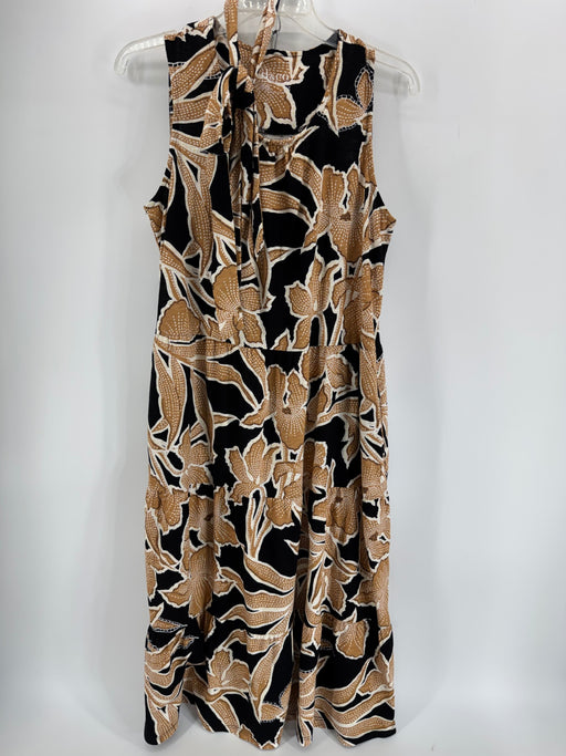 d & co Black/Brown Floral Dress w/ Belt