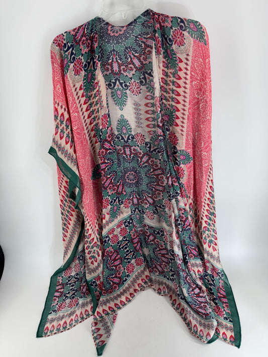 Lovestitch Pink Multicolor Floral Cardigan