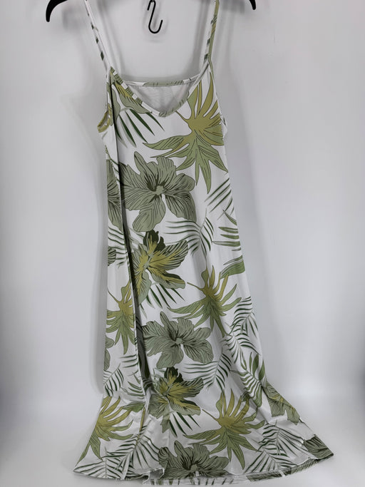 Shein White/Green Floral Dress
