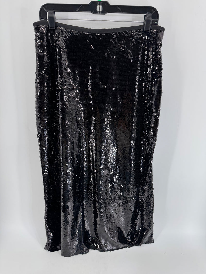 Zara Black Sequins Skirt