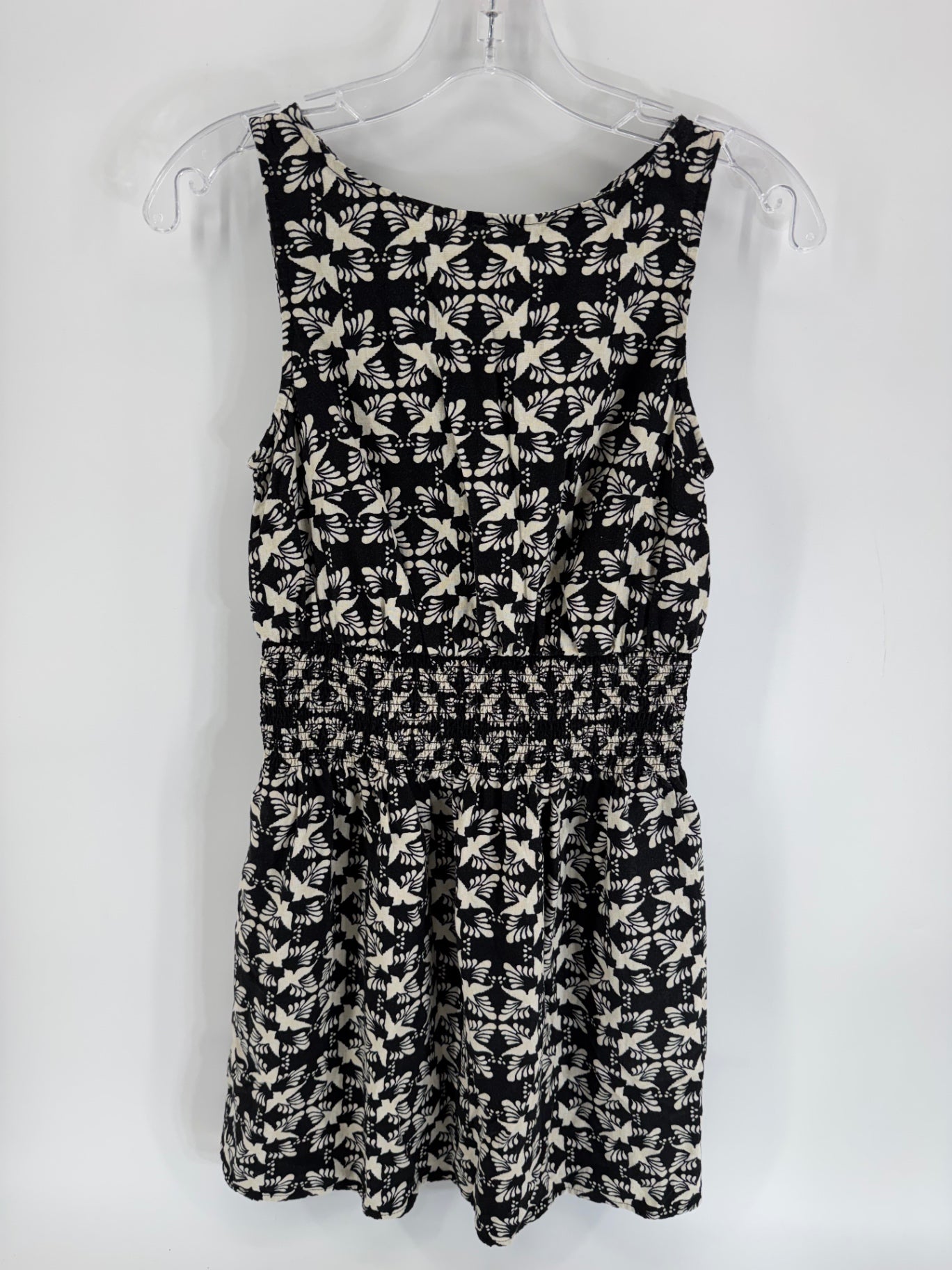 Universal Thread Black Printed Linen Dress