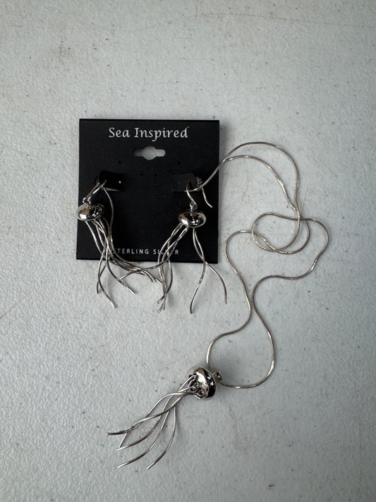 Sea Inspired Jellyfish Silver Set