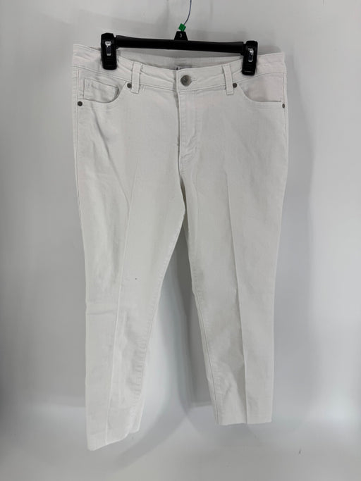 D. Jeans White W/ Raw Hem Jeans