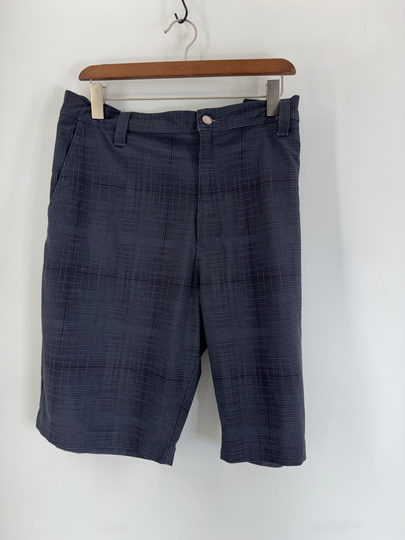 Dickies Navy Shorts w/ Micro Checkered Print
