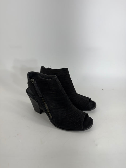 Paul Green Black Open Toe Heels