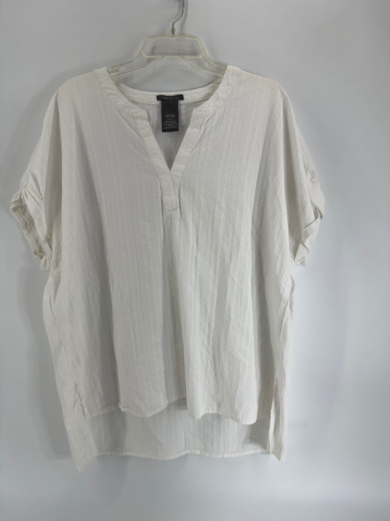 Matty M White Cotton Shirt