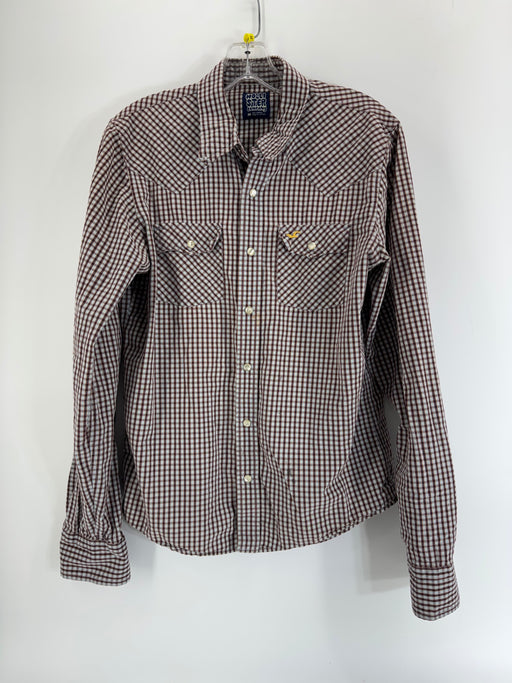 Hollister Company Brown Checkered Button Up