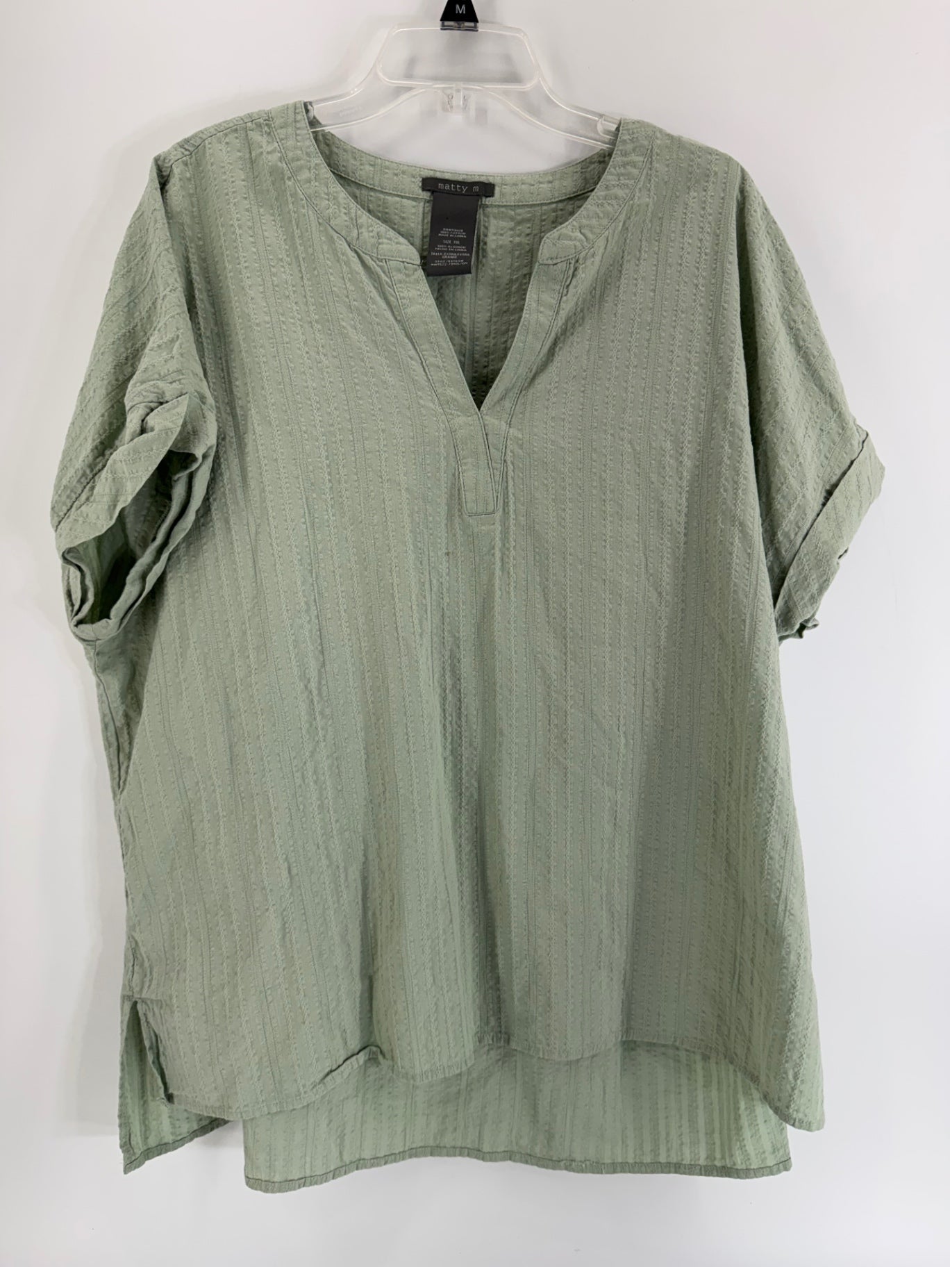 Matty M Sage Cotton Shirt