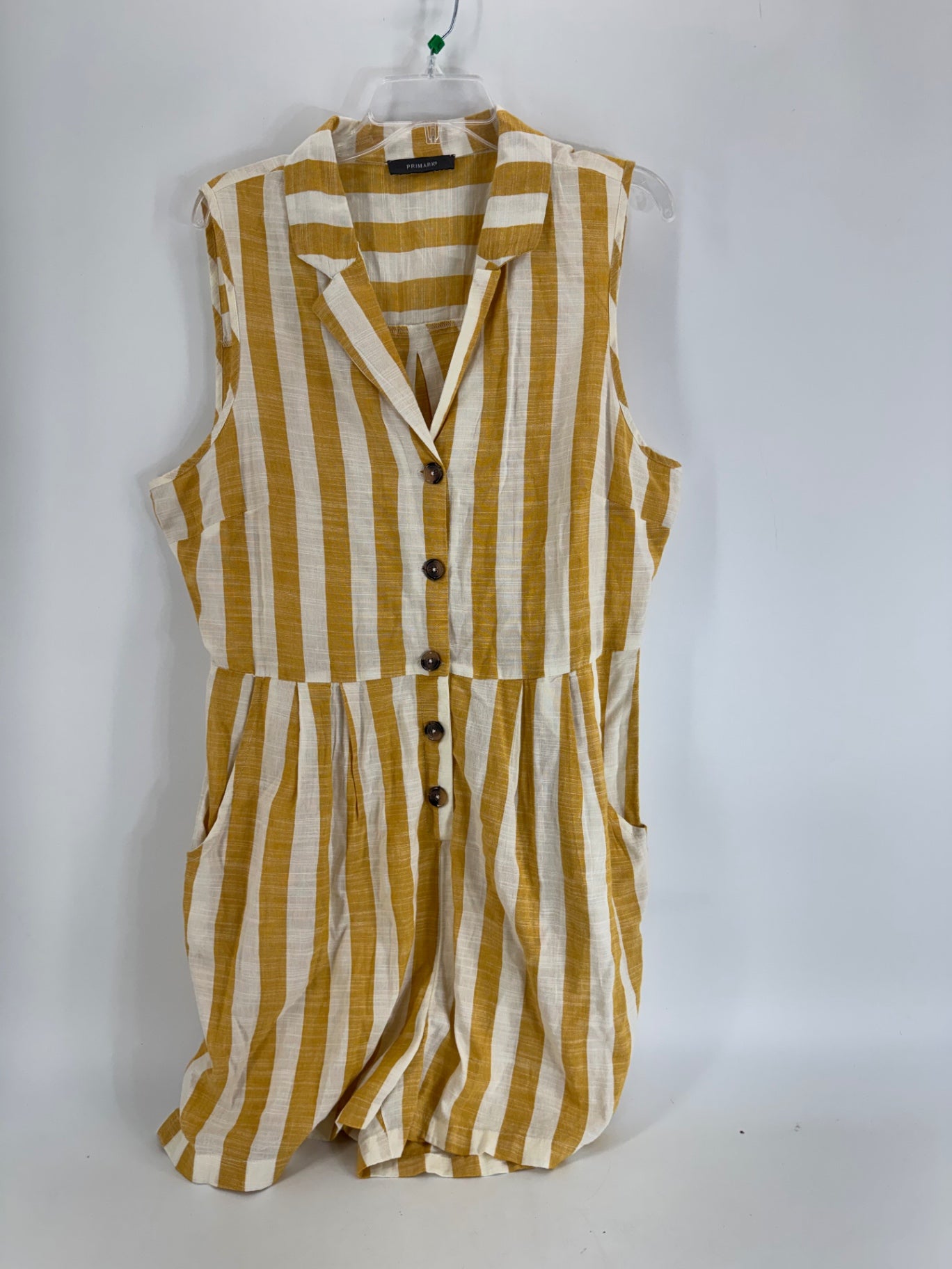 Primark Cream/Yellow Striped Romper