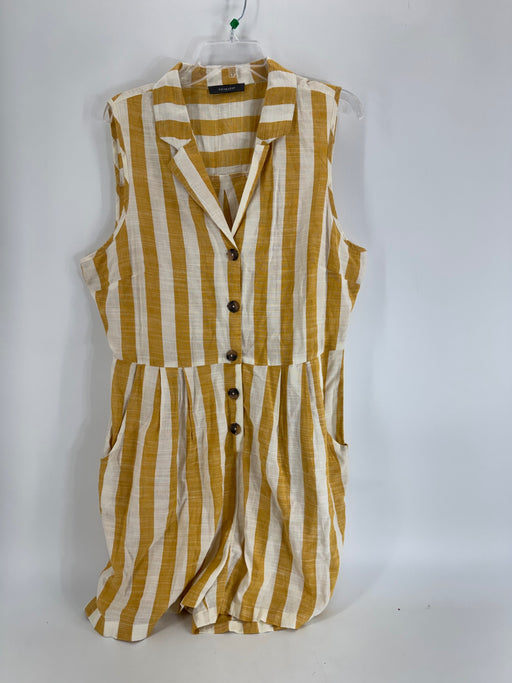 Primark Cream/Yellow Striped Romper