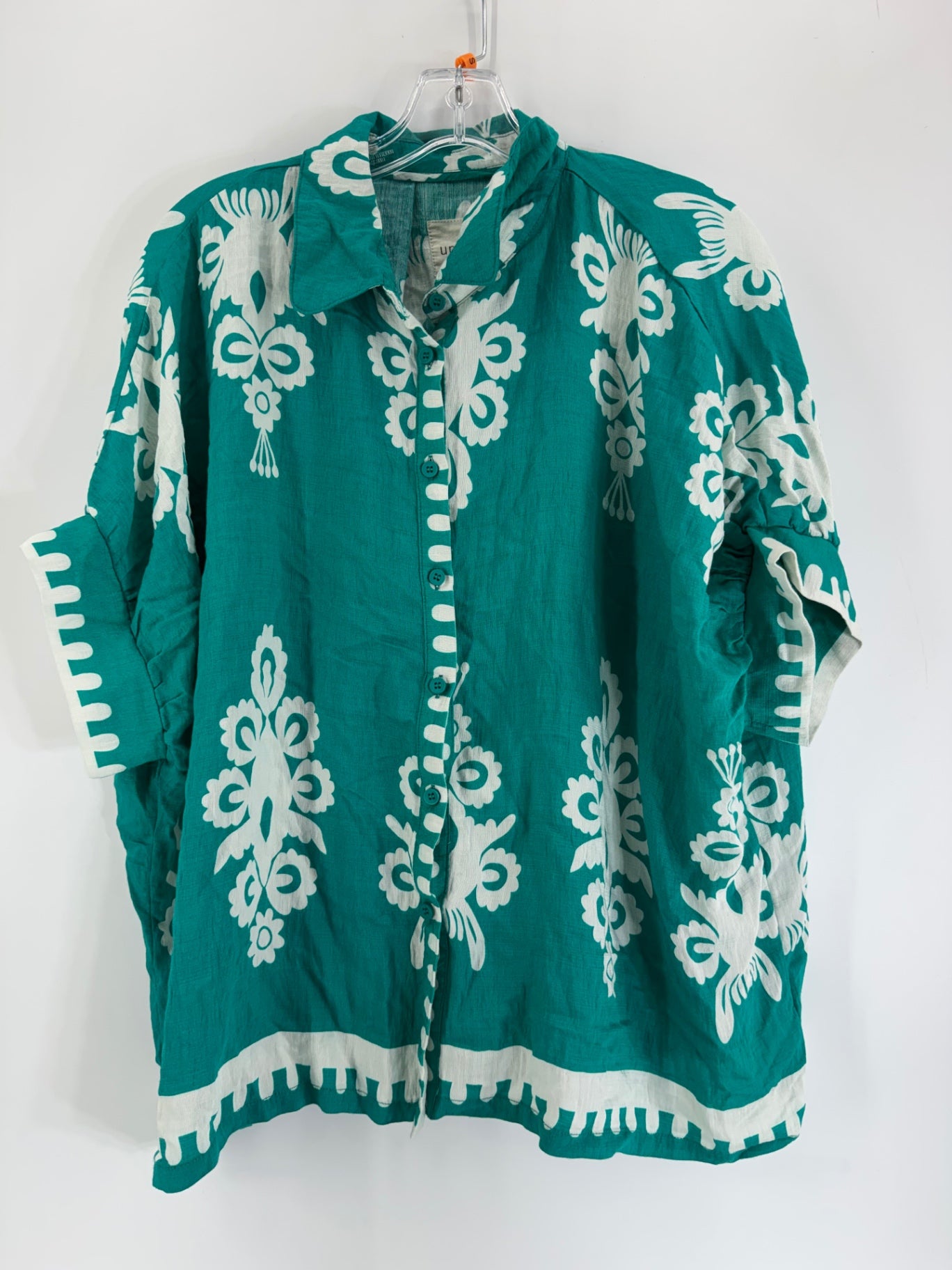 Umgee Teal/White Button Up