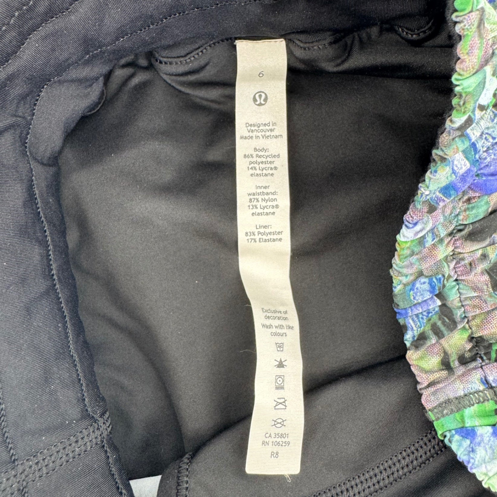 Lululemon Multicolored Floral Running Shorts