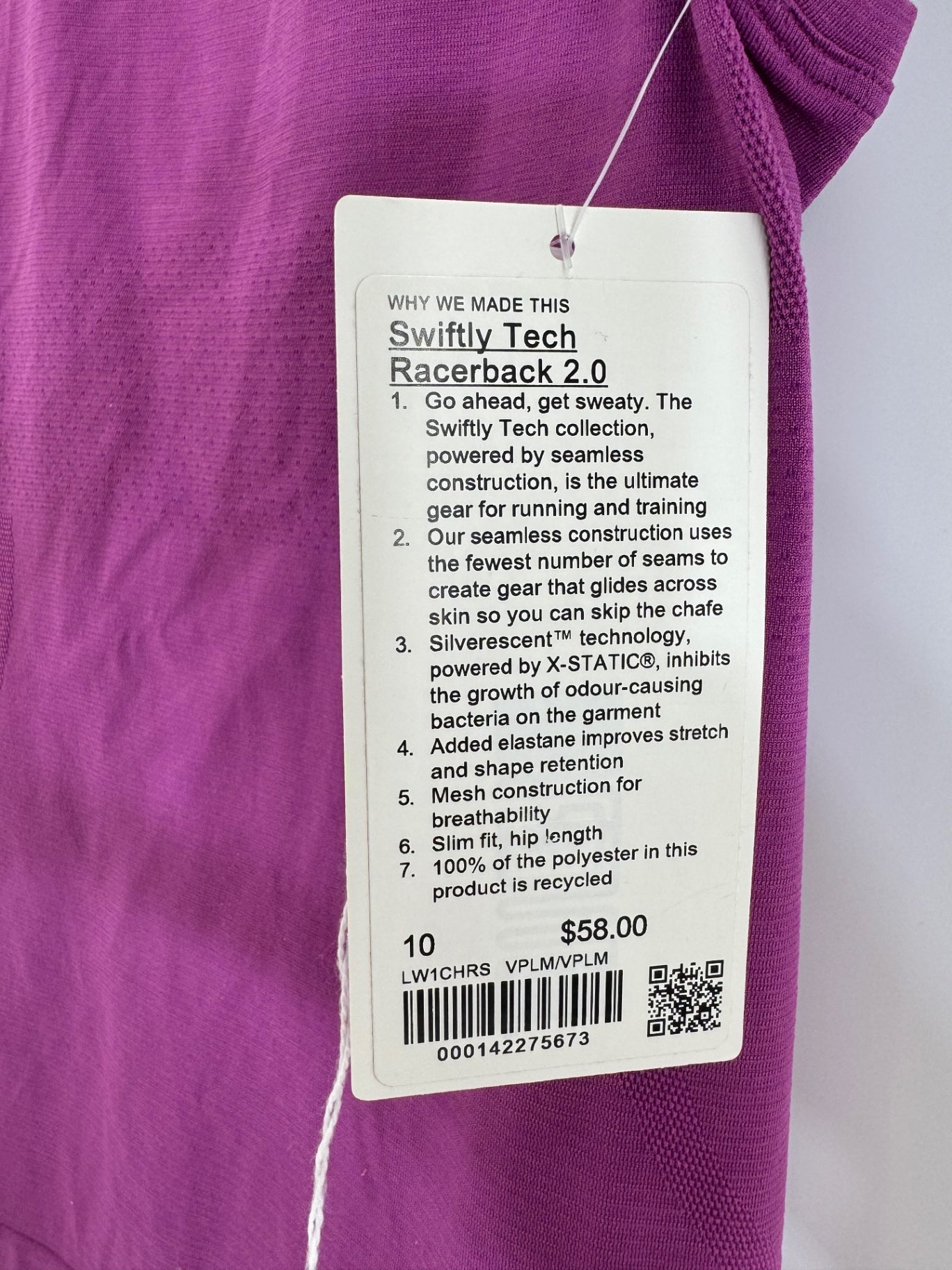 Lululemon Swiftly Tech Racerback 2.0 - Plum