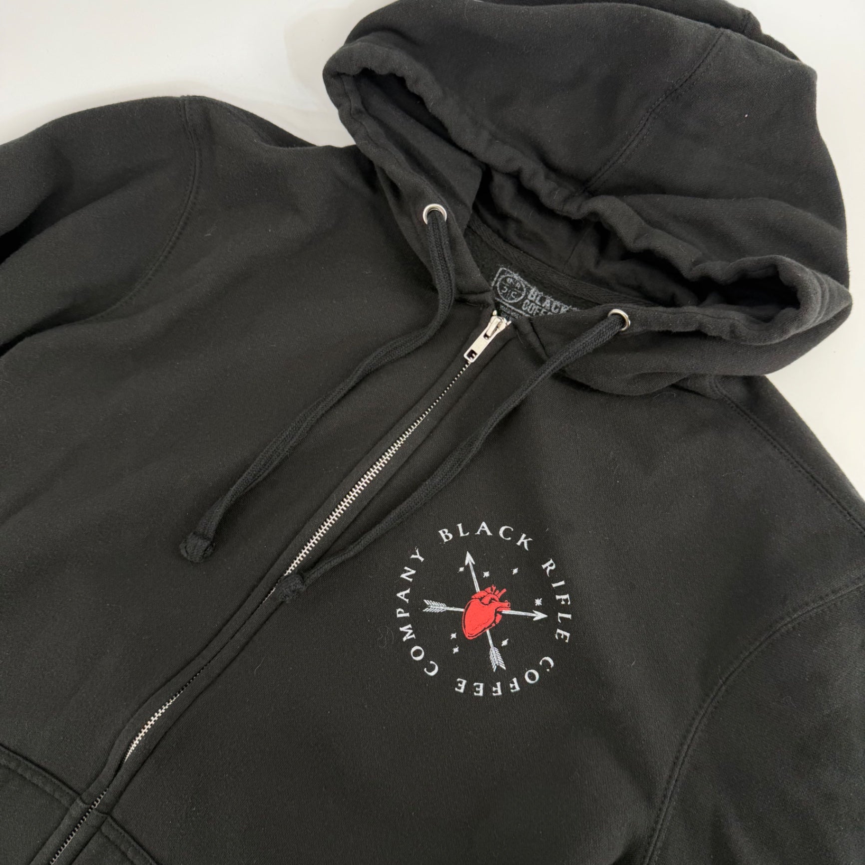 Black Rifle Coffee Skeleton Gun Zip Up Hoodie Sz Lg