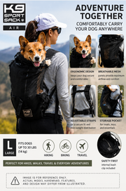 K9 Sport Sack AIR Dog Carrier Backpack Large Up To 30 lbs Hiking Travel